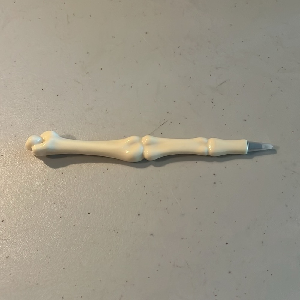 Cream Bone-Shaped Pen